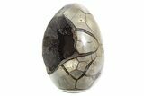 Septarian Dragon Egg Geode - Sparkly Black Crystals #355909-2